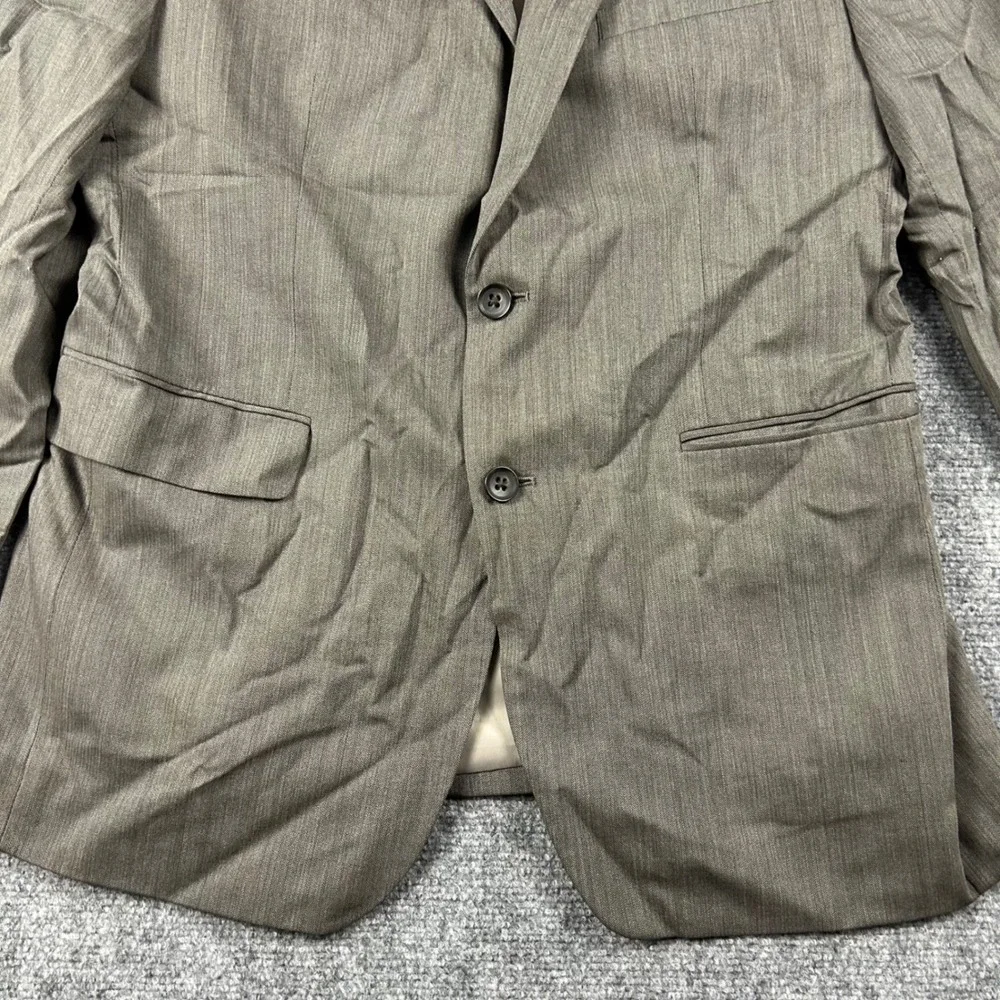 Banana‎ Republic Blazer Men 42R Brown Wool Herringbone Modern Fit Sport Coat
